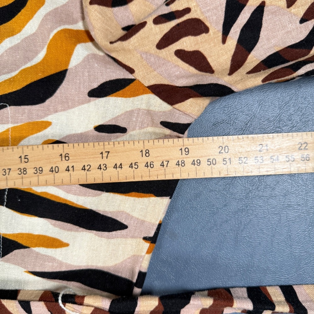Who What Wear Dress Medium Linen Blend Animal Print Mini‎ Fit Flare Belted - Picture 7 of 9